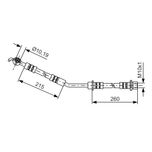 Bosch Brake Hose Front Left 1987481409