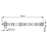 Bosch Brake Hose Front 1987481693
