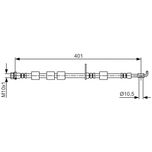 Bosch Brake Hose Front Right 1987481700