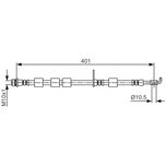 Bosch Brake Hose Front Left 1987481701