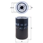 Mahle Oil Filter OC27