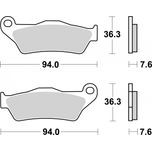 Brembo Motorcycle Brake Pads Set Rear 07BB04SP