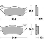 Brembo Motorcycle Brake Pads Set Rear 07BB28SP