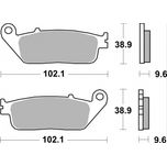 Brembo Motorcycle Brake Pads Set Front 07HO41SA
