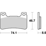 Brembo Motorcycle Brake Pads Set Front 07HO50LA