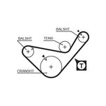 Gates Balance Shaft Belt 5436XS