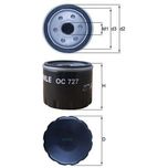 Mahle Oil Filter OC727