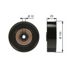 Gates Aux Belt Idler Pulley T36008