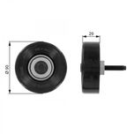 Gates Aux Belt Idler Pulley T36089