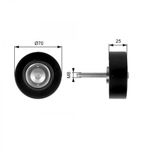 Gates Aux Belt Idler Pulley T36263
