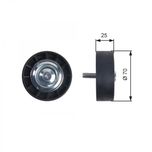 Gates Aux Belt Idler Pulley T36402