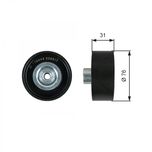 Gates Aux Belt Idler Pulley T36444