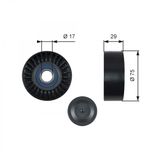 Gates Aux Belt Idler Pulley T36462