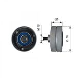 Gates Aux Belt Idler Pulley T36510