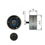 Gates Aux Belt Idler Pulley T36529