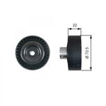 Gates Aux Belt Idler Pulley T36611