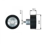 Gates Aux Belt Idler Pulley T36625