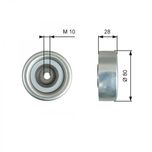 Gates Aux Belt Idler Pulley T36778