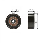 Gates Aux Belt Idler Pulley T38097