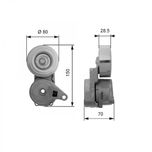 Gates Aux Belt Tensioner T38413