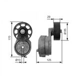 Gates Aux Belt Tensioner T38425
