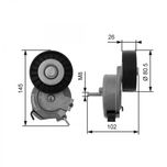 Gates Aux Belt Tensioner T38473