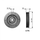 Gates Crankshaft Pulley (TVD) TVD1020