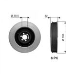 Gates Crankshaft Pulley (TVD) TVD1042