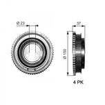 Gates Crankshaft Pulley (TVD) TVD1053