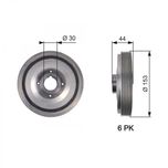 Gates Crankshaft Pulley (TVD) TVD1067