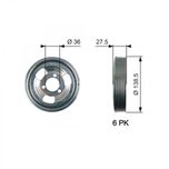 Gates Crankshaft Pulley (TVD) TVD1117