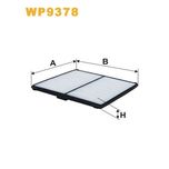 Wix Filters Pollen / Cabin Filter WP9378