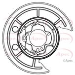 Apec Brake Disc Splash Panel Rear Right ASG1013