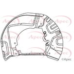 Apec Brake Disc Splash Panel Front Right ASG1023