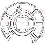 Apec Brake Disc Splash Panel Rear Right ASG1025