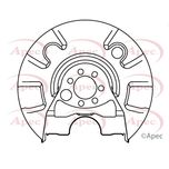 Apec Brake Disc Splash Panel Rear Left ASG1039