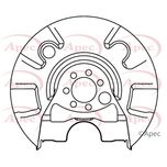 Apec Brake Disc Splash Panel Rear Right ASG1040