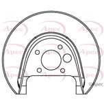 Apec Brake Disc Splash Panel Rear Right ASG1046