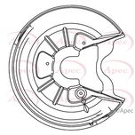 Apec Brake Disc Splash Panel Rear Left ASG1047