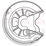 Apec Brake Disc Splash Panel Rear Right ASG1048