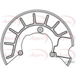 Apec Brake Disc Splash Panel Front Left ASG1049