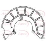 Apec Brake Disc Splash Panel Front Right ASG1050