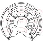 Apec Brake Disc Splash Panel Rear Right ASG1052