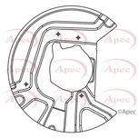 Apec Brake Disc Splash Panel Front Left ASG1071