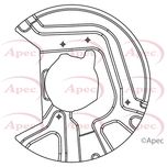 Apec Brake Disc Splash Panel Front Right ASG1072