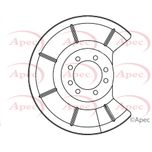 Apec Brake Disc Splash Panel Rear ASG1096