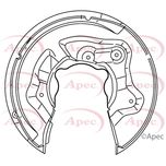 Apec Brake Disc Splash Panel Rear Left ASG1137