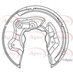 Apec Brake Disc Splash Panel Rear Right ASG1138