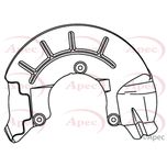 Apec Brake Disc Splash Panel Front Right ASG1144