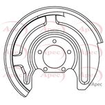 Apec Brake Disc Splash Panel Rear Right ASG1156